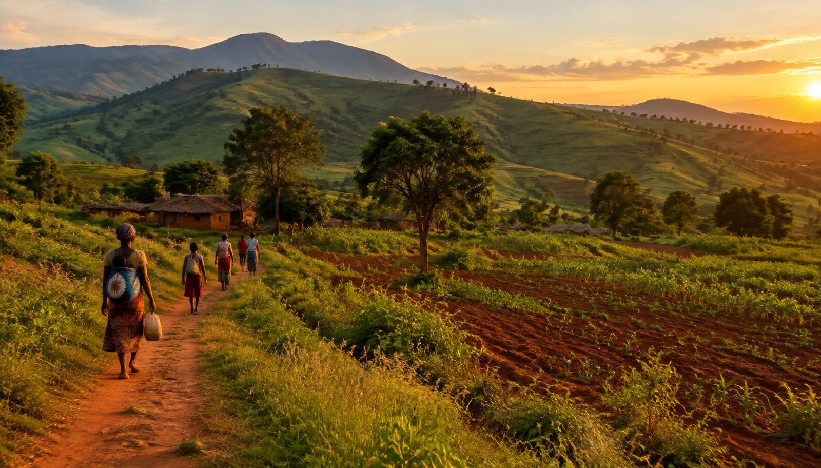 A landscape illustration of the Mzimba highlands